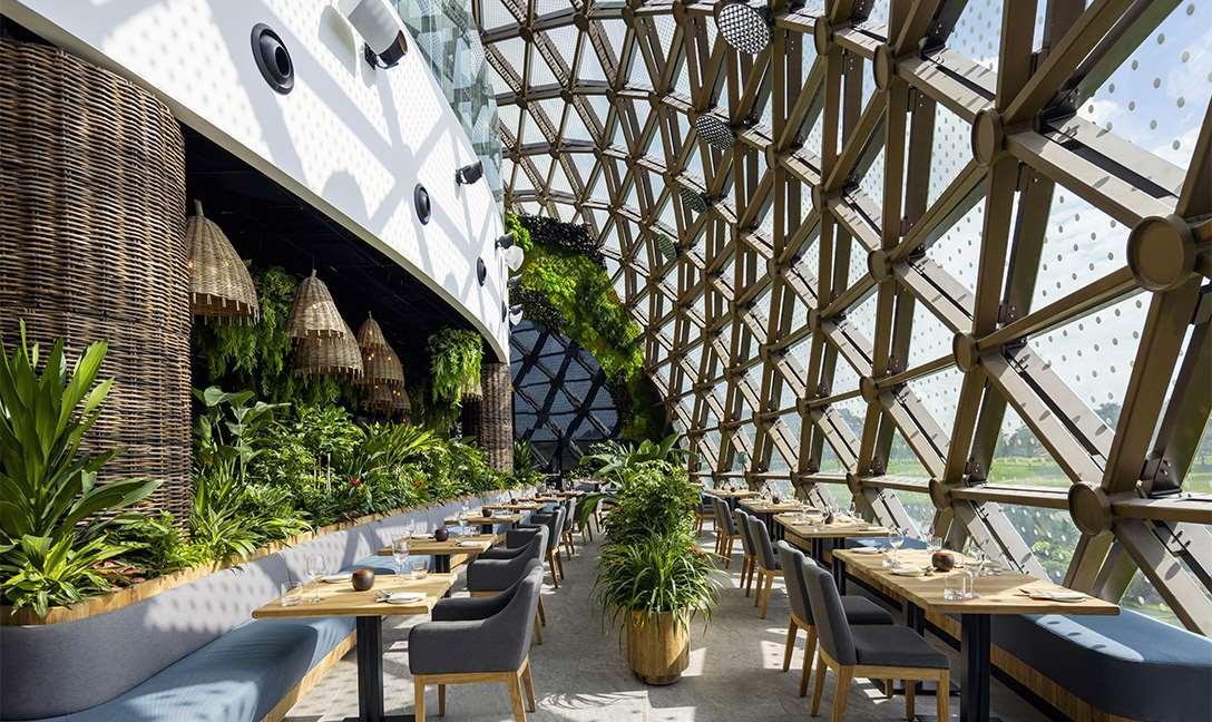 Dusit Thani Laguna Singapur Zewnętrze zdjęcie The interior of the restaurant